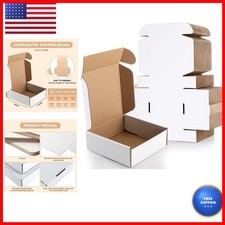 Gersoniel 100 Pcs 6 x 6 x 2 Inches White Cardboard Mailing Boxes picture