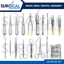 18 Pcs Premium Basic Oral Dental Surgery Surgical Instruments Set Kit German GR picture