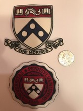 (2) UNIVERSITY OF PENNSYLVANIA embroidered iron on patches Patch Lot 3.5