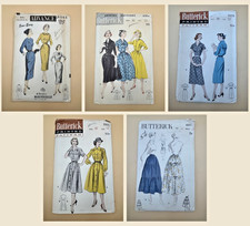 Lot 5 Vintage 1950s Sewing Patterns Bust 30 32 Butterick Advance Shirtwaist picture