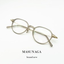 Please Offer MASUNAGA GMS-834 #14 Taupe Crown Panto Titanium Eyeglasses New picture