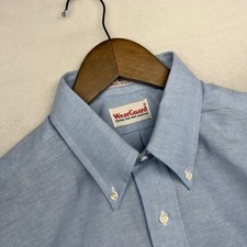 Vintage Wear Guard Oxford Shirt Men's Large 16-33 OCBD Blue USA Made 90s NEW picture