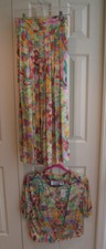 Passports Pier 1 Imports NEW Set 1980 era~NWT LG Blouse & M Skirt~FREE H picture