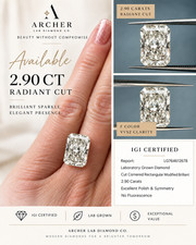 2.90 CT Radiant Lab Grown Diamond F VVS2 IGI Certified Loose CVD picture