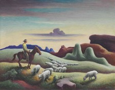 Thomas Hart Benton Navajo Sand American Regionalism Southwest Landscape picture