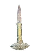 Ancient 1st Century Roman Ceremonial Iron  Dagger Gold Gilt Handle Rare 33 cm picture
