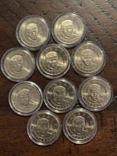 Ten 10 Semiquincentennial President Donald J. Trump $1 Coins 2026 US Mint +cases picture
