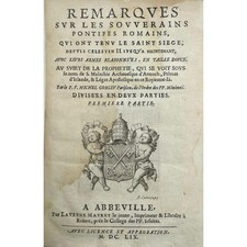 Gorgeu REMARQUES SUR LES SOUVERAINS PONTIFES ROMAINS Prophecy of Popes 1659 picture