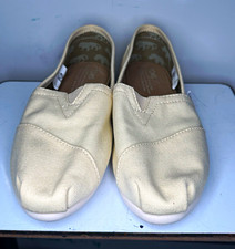 TOMS Alpargata Women's Beige Canvas Slip-On Flats Round Toe US 7 picture