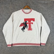 Champion Texas Tech Red Raiders Sweatshirt Mens Large Gray Dark Horse Crew Neck picture