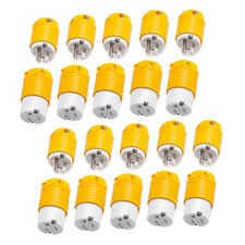 10 Set Extension Cord Male Female Replacement Plug 15A 125V NEMA 5-15P/5-15R ETL picture