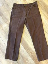 Vintage 50’s 60’ Penny’s Big Mac Brown Straight Leg Flat Front Twill workwear 34 picture