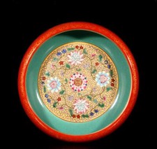 Yongzheng Signed Old Chinese Colour Enamel Brush Washer W/flower N1317 picture