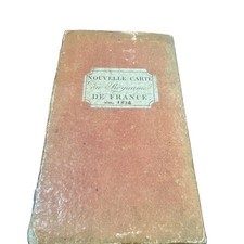 Nouvel Carte Du Royaume De France 1814’ Fold Out Pocket Book Map Rare picture