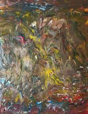 Original Acrylic Painting By Bonnie 18x24 Abstract Multi Colors picture