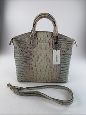 Brahmin Melbourne Duxbury Large Satchel Biscay Leather Purse W/ Shoulder Strap picture