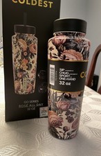 Coldest 32oz Go Series “Rose All Day” New In Box Beautiful Bottle picture