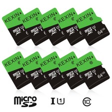 Kexin 64GB 10 Pack Ultra Micro SD SDXC Memory Card Class 10 TF Card For Phone PC picture