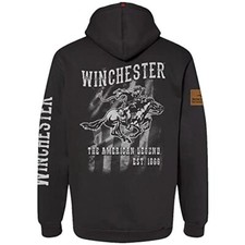 Winchester Legend - Legend Rider Flag - Mens Hooded Fleece - Made in the USA picture