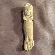 Etruscan Goddess Manu Figa Stone Amulet Protection Vintage Talisman Vitality 369 picture