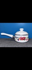Vintage 1997 Gibson Campbell's Soup Saucepan Pot w/ Lid Porcelain Enamel picture