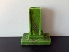 Vintage Catalin Bakelite  Marbleized Green Trophy Base  414 Grams Chunky G2U picture