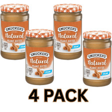 Smucker’s Natural Creamy Peanut Butter, 26 Oz. Jar Pack OF 4 With  picture