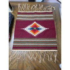 Antique Vintage Native MEXICAN Saltillo Serape style Textile Mexico Art picture
