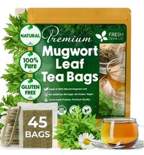 FreshDrinkUS, Premium 45 Mugwort Leaf Tea Bags, 100% Natural and Pure Mugwort Le picture