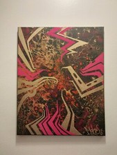 Red Gold painting - Red & Gold Designs - 16' X 20' - Hand Painted original picture