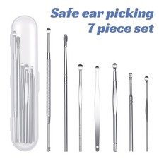 Gentle Stainless Steel Ear Pick Kit, 7Pc Safe Ear Wax Removal Tools picture