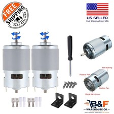 High Power 775 DC Motor 2-Pack with Brackets: 12V-24V, 20000 RPM Performance picture