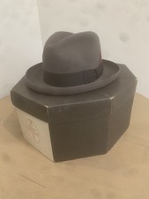 Vintage Dobbs Americana Homburg Hat (7 1/4 Gray) With Box- Superb picture