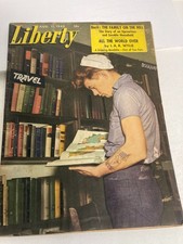 Liberty Magazine Aug 11 1945 WWII Era Sailor Reading Ford Ad John L Lewis picture
