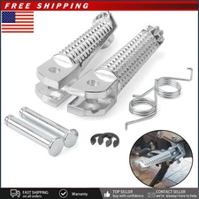 Fits Yamaha YZF R1 R3/R6 FZ07 FZ09 FZ6 Front Foot Peg Rest Footrest Pedal Chrome picture