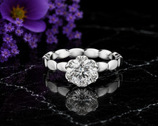 IGI Certified Lab Grown Diamond Engagement Ring 1.0 Ct Round Cut 14k White Gold picture