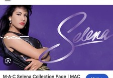 LIMITED M·A·C Selena 129 SH Round Powder Blush Brush Limited Edition Purple picture