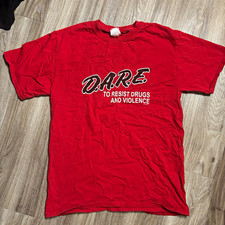 VTG 90’s Fruit of the Loom tag D.A.R.E. Graphic Tee Shirt, size M picture