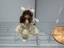 Vtg Artist Ethel Hicks Dollhouse Miniatures Angel's Children Marked 1.5