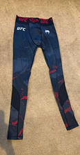 Venum UFC Men’s Compression Leggings Size S Black/Red/Gray Polyester picture