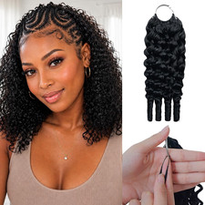 Burmese Curly Feather Crochet Remy Human Hair Natural Color 12