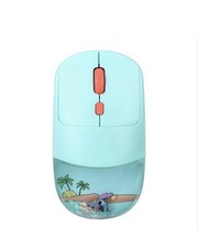 Disney Lilo & Stitch Wireless Mouse Teal Glitter Shaker USB Cute Aesthetic NEW picture