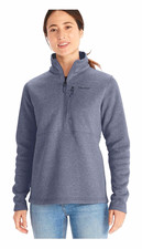 Marmot Women's Blue Gray 1/2 Zip Fleece Pullover Sweatshirt Size M picture