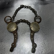 Vintage Hand Made Silver Inlay Horse Bit DICK 98 Stamp picture