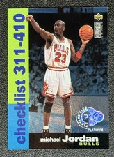 1995-96 Collector’s Choice Michael Jordan #410 Player’s Club PLATINUM Rare MJ picture
