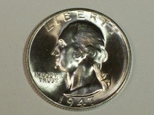 1947-S Washington Quarter   Near Gem BU+      SN9018 picture