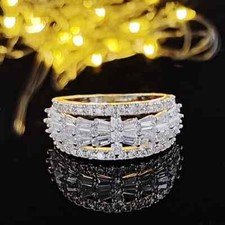 Spectacular Ring For Valentine Gift 2.4 Ct CZ Women Proposal Ring Silver Plated picture