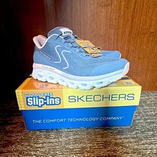 SKECHERS Hands Free Slip-ins Glide-Step Women's Blue Sneakers 180272 SLTP picture