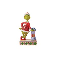 Grinch Leaning On Stacked Gifts By: The Grinch Jim Shore picture