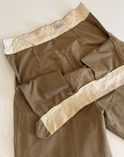 RARE 40's 50's Red Head Squaltex SIDE ZIP Duck Canvas Brush Pants USA Talon XS picture